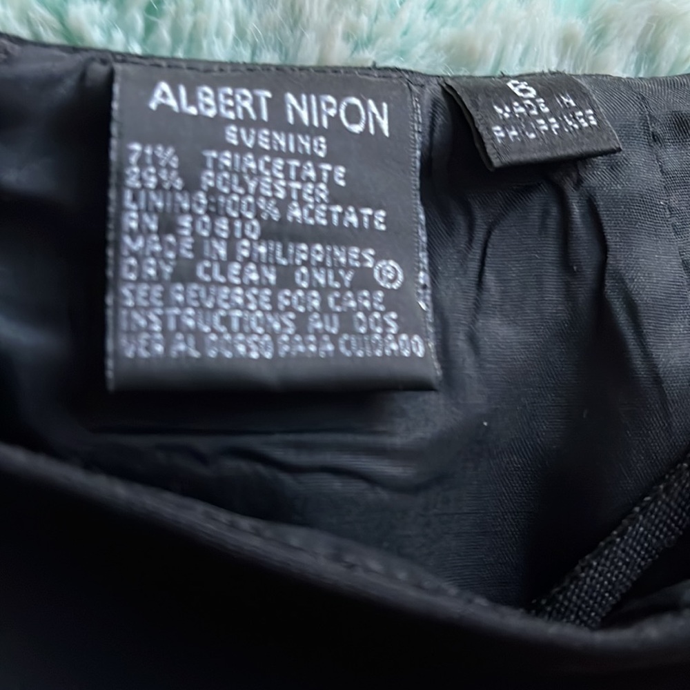 Albert Nipon Evening Black Suit Ruffle Detail For… - image 3